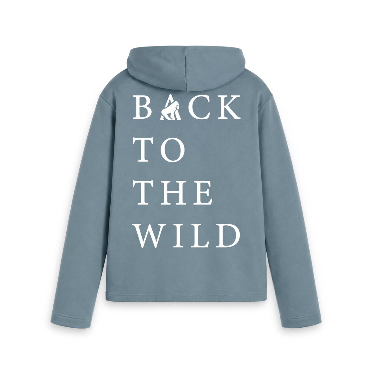 Stone Blue Printed Hoody Back