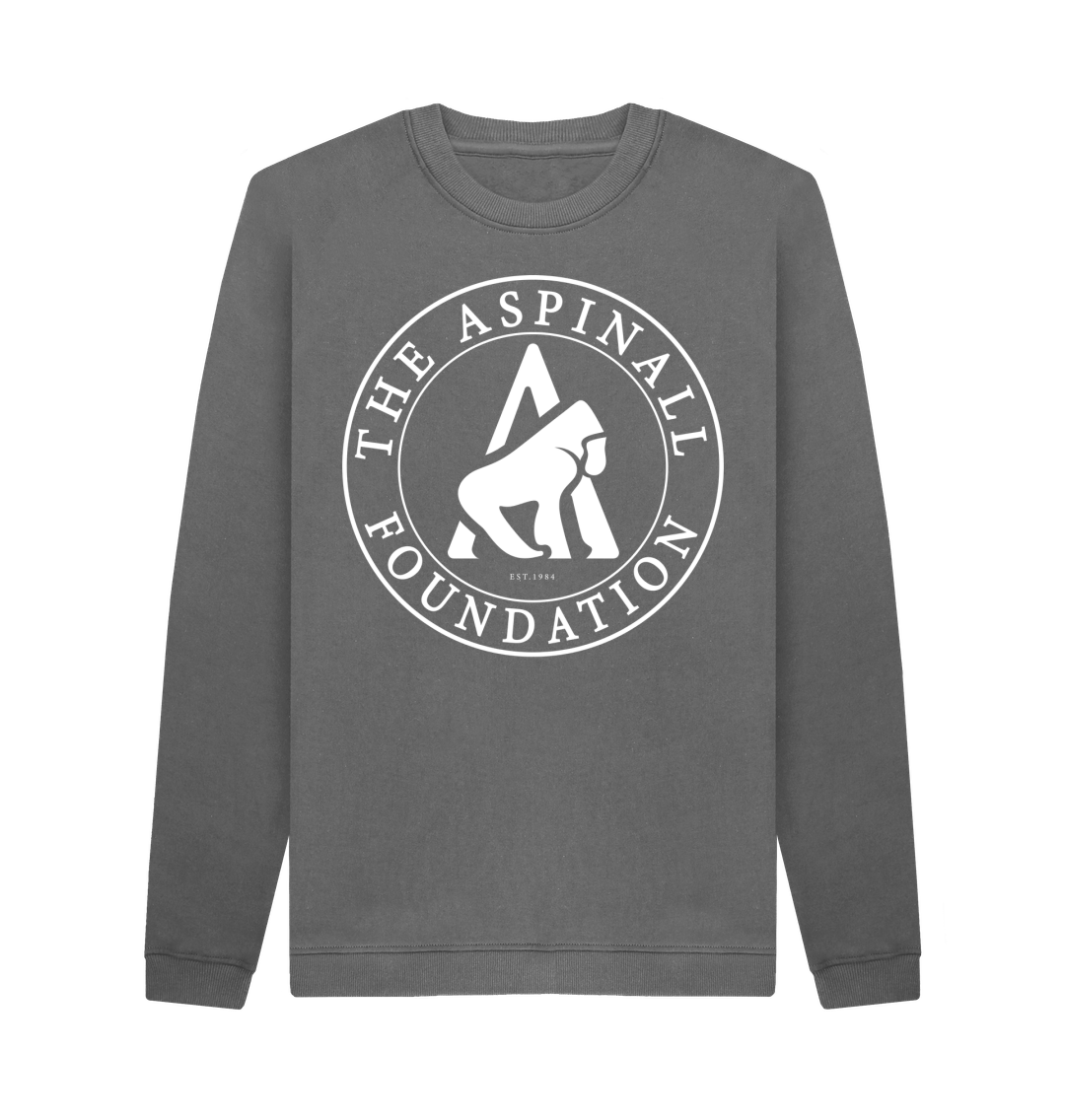 Slate Grey Printed Sweater Front