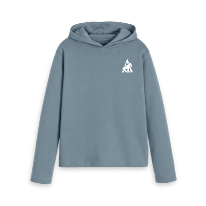 Stone Blue Printed Hoody Front