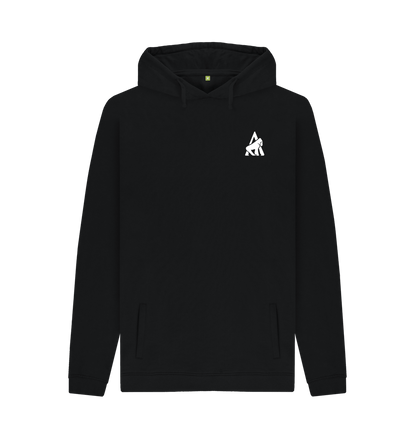 Black Printed Hoody Front
