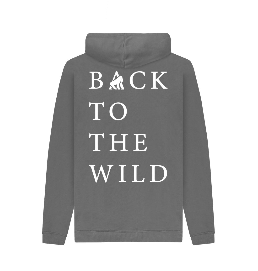 Slate Grey Printed Hoody Back