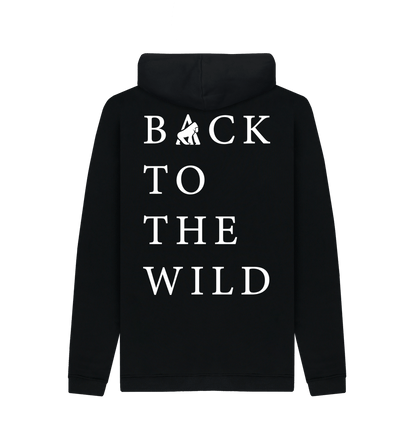 Black Printed Hoody Back
