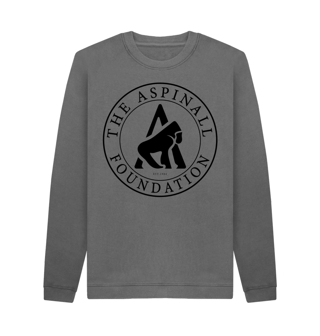 Slate Grey Printed Sweater Front